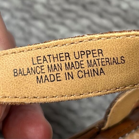 b.o.c. Born Concepts Brown Slingback Strappy Leather Sandals Size 8 - Picture 10 of 13